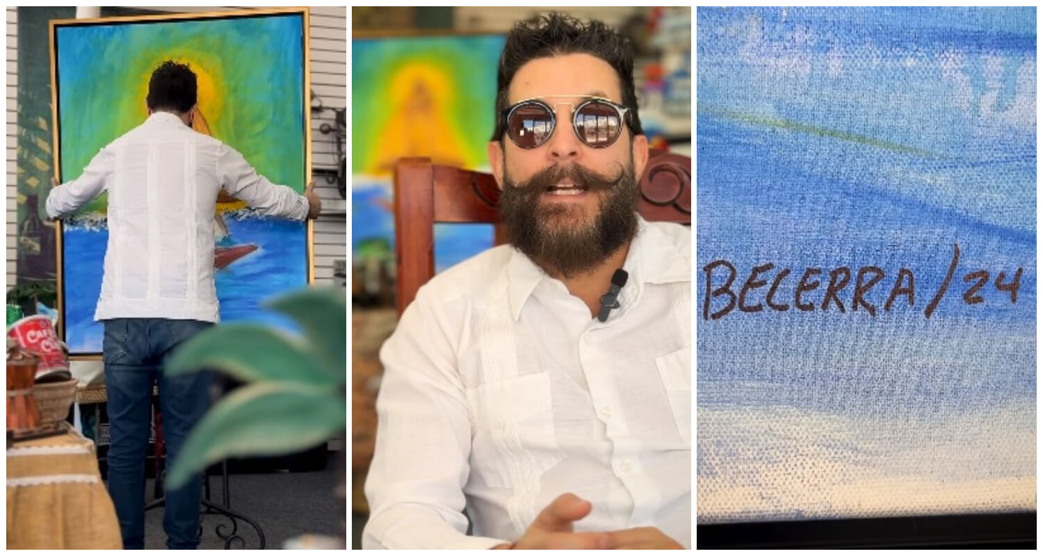 Actor cubano Ricardo Becerra, ahora también escritor y pintor. (Captura de pantalla © Sentir Cubano- Instagram)