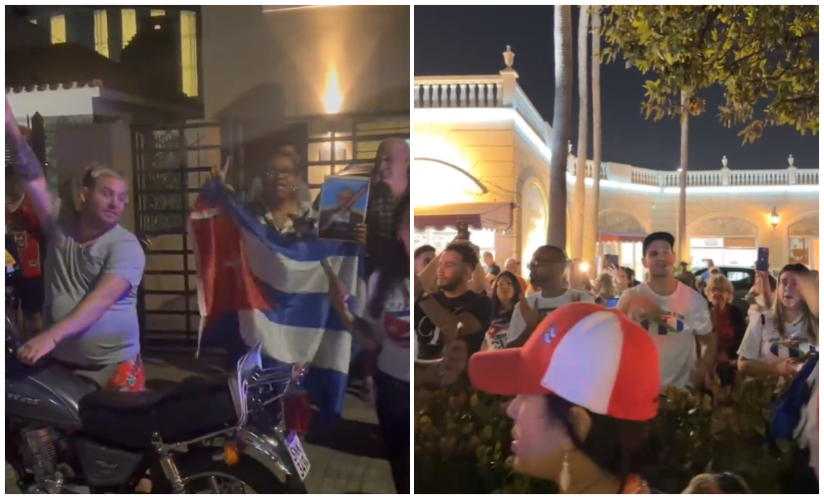 Cubanos en el extranjero se han unido a las protestas. (Captura de pantalla © Cubanos Libres en Uruguay-Twitter y Darcy Bo-Facebook)
