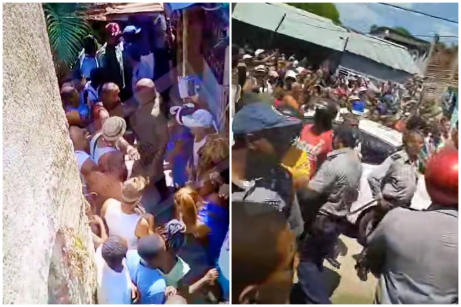 El pueblo detiene a un ladrón en Santiago de Cuba. (Captura de pantalla © Yosmany Mayeta Labrada-Facebook)