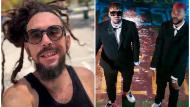 El rapero opositor Kamankola confronta a Charly & Johayron por su pasividad contra el régimen de Cuba. (Captura de pantalla © Kamankola- Instagram/ Charly & Johayron- YouTube)