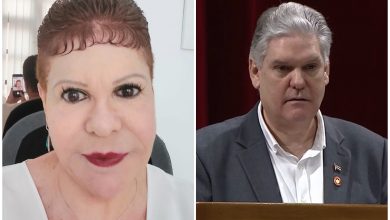 María Victoria Gil se deslinda de su hermano y agradece a las autoridades. (Foto © Maria Victoria Gil Fernandez-Facebok y Captura de pantalla © Ministerio de Economía y Planificación de Cuba-YouTube)