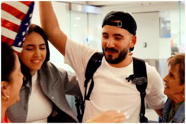 Frank Camallerys llega a Miami y se reencuentra con su familia tras 4 años