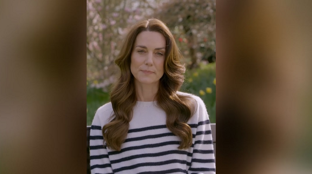 La princesa de Gales, Kate Middleton, durante su anuncio. (Captura de pantalla © princeandprincessofwales-Instagram)