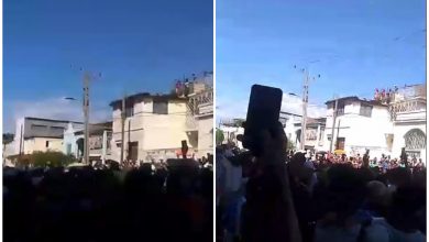 La gente se lanzó a las calles en Santiago de Cuba. (Captura de pantalla © Mag Jorge Castro-Twitter)