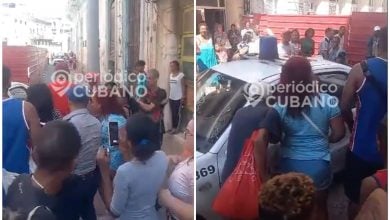 Imágenes de la ladrona atrapada por comerciantes en Centro Habana. (Captura de pantalla © periodicocubano-TikTok)