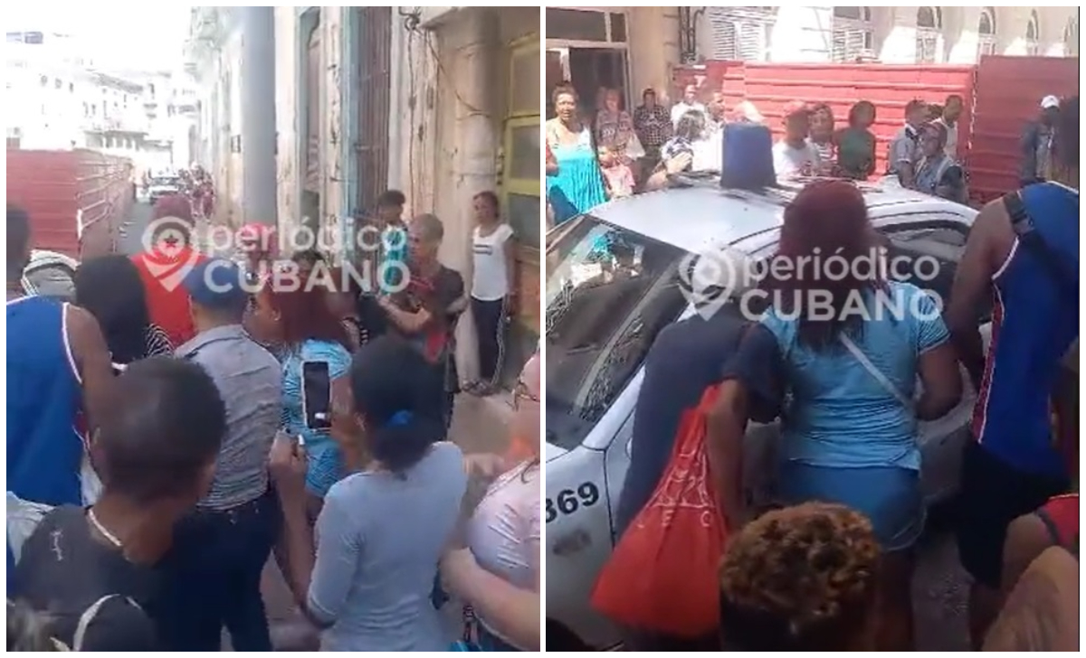 Imágenes de la ladrona atrapada por comerciantes en Centro Habana. (Captura de pantalla © periodicocubano-TikTok)
