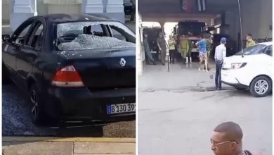 Momento en el que el joven es arrestado. (Captura de pantalla © Mario J. Pentón-YouTube)