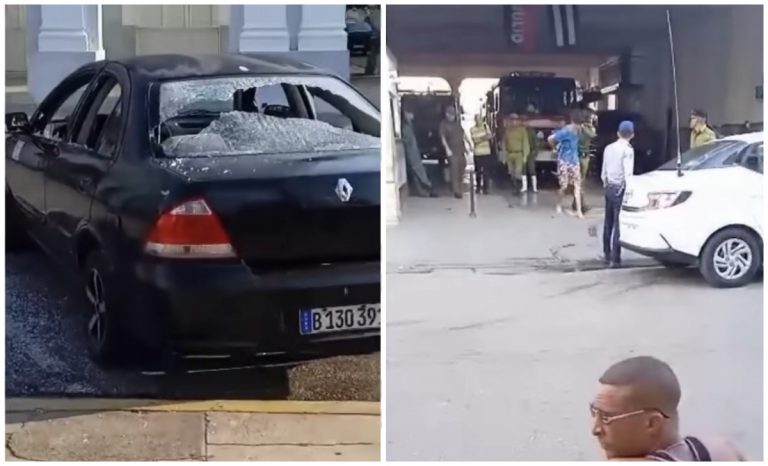 Joven rompe los vidrios de un vehículo estatal como protesta en Cienfuegos