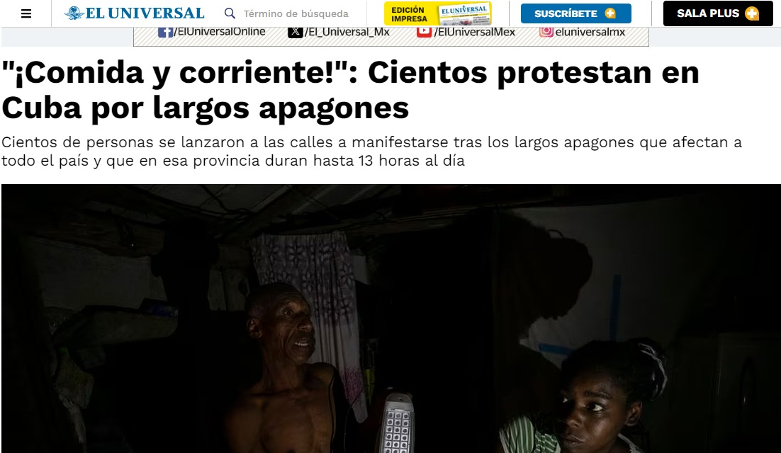 Periódicos sobre protestas en Cuba 