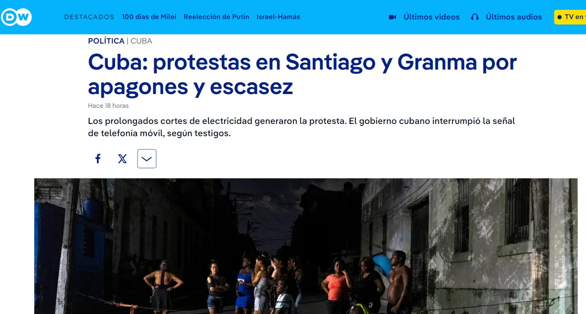 Periódicos sobre protestas en Cuba 