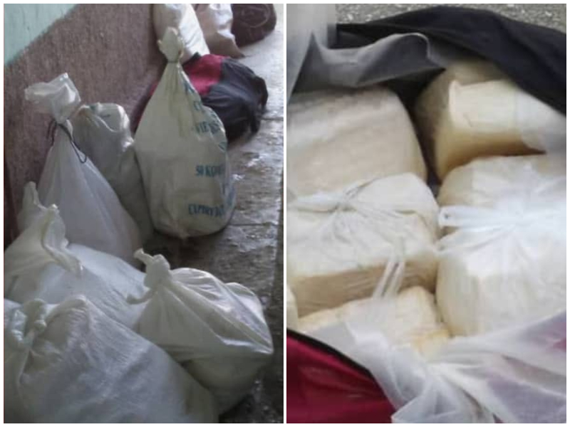 El queso iba a ser vendido en el mercado informal. (Captura de pantalla © Fuerza del Pueblo-Facebook)