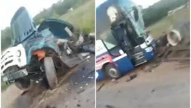 Accidente entre ómnibus y camión deja dos muertos y varios heridos en Mayabeque. (Captura de pantalla © Jose Luis Rodriguez Barrueta-Facebook)