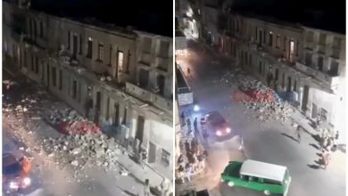 Derrumbe en La Habana deja a una joven lesionada. (Captura de pantalla © Mario J. Pentón-Facebook)