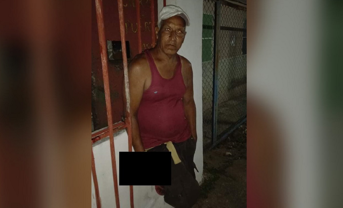 Sujeto deteido por robo en Mayabeque. (Foto © Albert Fonse-Facebook)