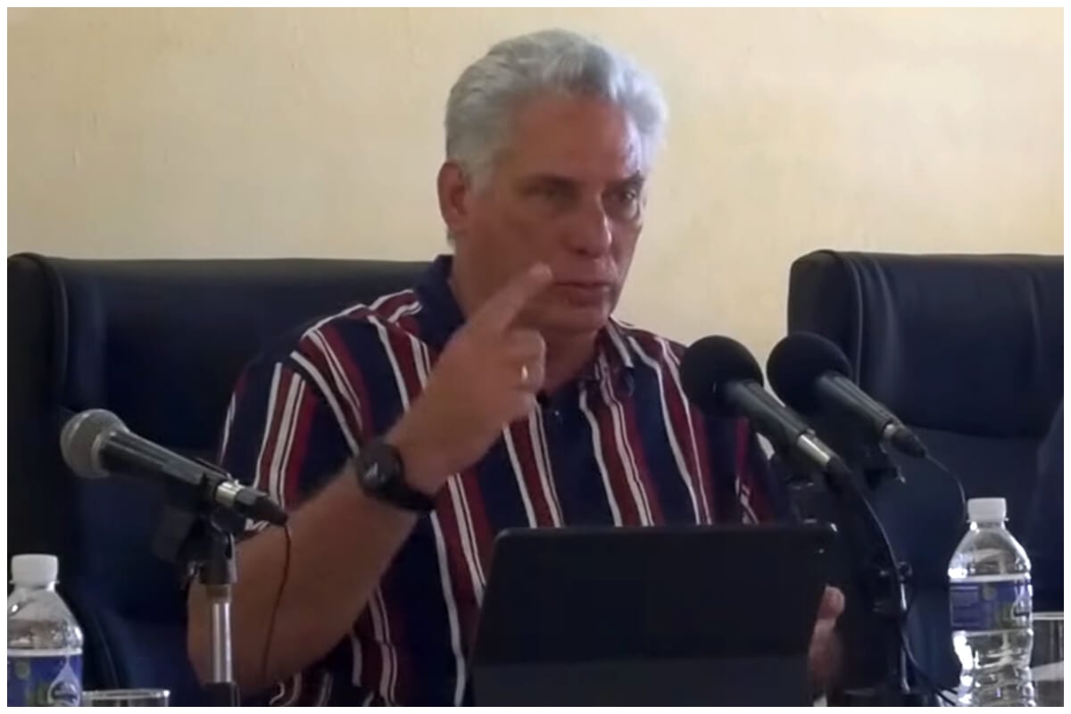 Dirigente cubano Miguel Díaz-Canel, culpa a la población de los problemas de Cuba. (Captura de pantalla © TVSolvisión- YouTube)