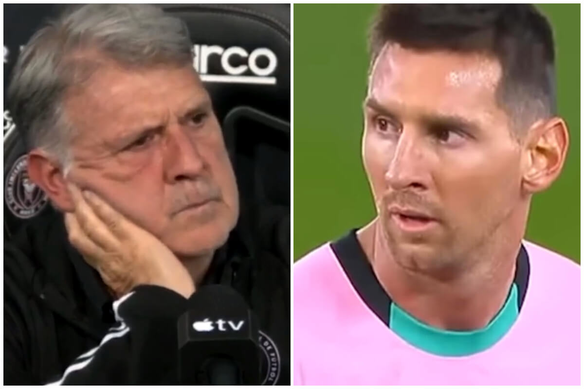 'El Tata' Martino y Lionel Messi fueron acusados por el auxiliar de DT de su equipo rival por insultarlos, gritarles y tratar de provocarlos, ambos han sido señalados previamente. (Captura de pantalla YouTube © Reacción en Cadena/ WIT Comp)