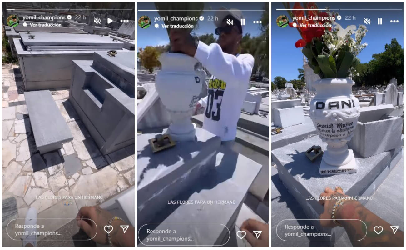 Historias de Yomil sobre El Dany. (Instagram)