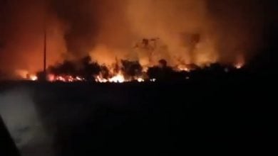 Imagen ilustrativa de un incendio en la zona de Ciénega de Zapata. (Captura de pantalla © Lazarito Alonso periodista-YouTube)