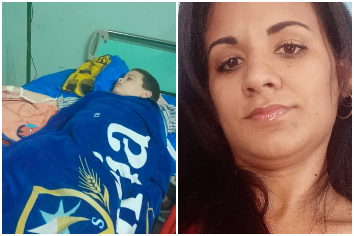 Madre cubana pide ayuda para su niño lesionado de la cadera por negligencia en hospital de Cuba. (Foto Facebook © Idelina Carrazana/ Tania Marine)