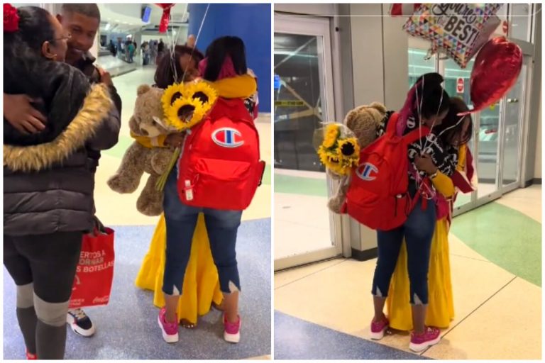 ¡Conmovedor! Cubana recibe a su madre en Miami tras 2 años sin verla
