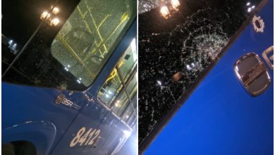 La Habana: apedrean un ómnibus de pasajeros durante la noche. (Foto © Empresa Provincial de Transporte de la Habana-Facebook)