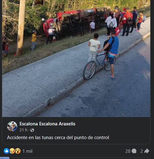 Group publication of bus and truck accidents.  (Facebook)