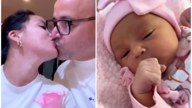 Andy Vázquez y su esposa dan la bienvenida a Anabella. (Captura de pantalla © Andy Vázquez- Instagram)