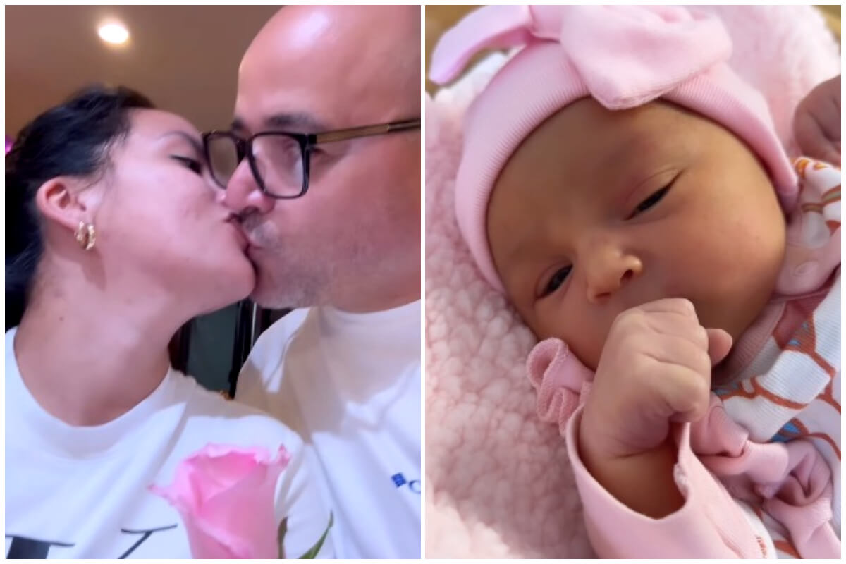 Andy Vázquez y su esposa dan la bienvenida a Anabella. (Captura de pantalla © Andy Vázquez- Instagram)