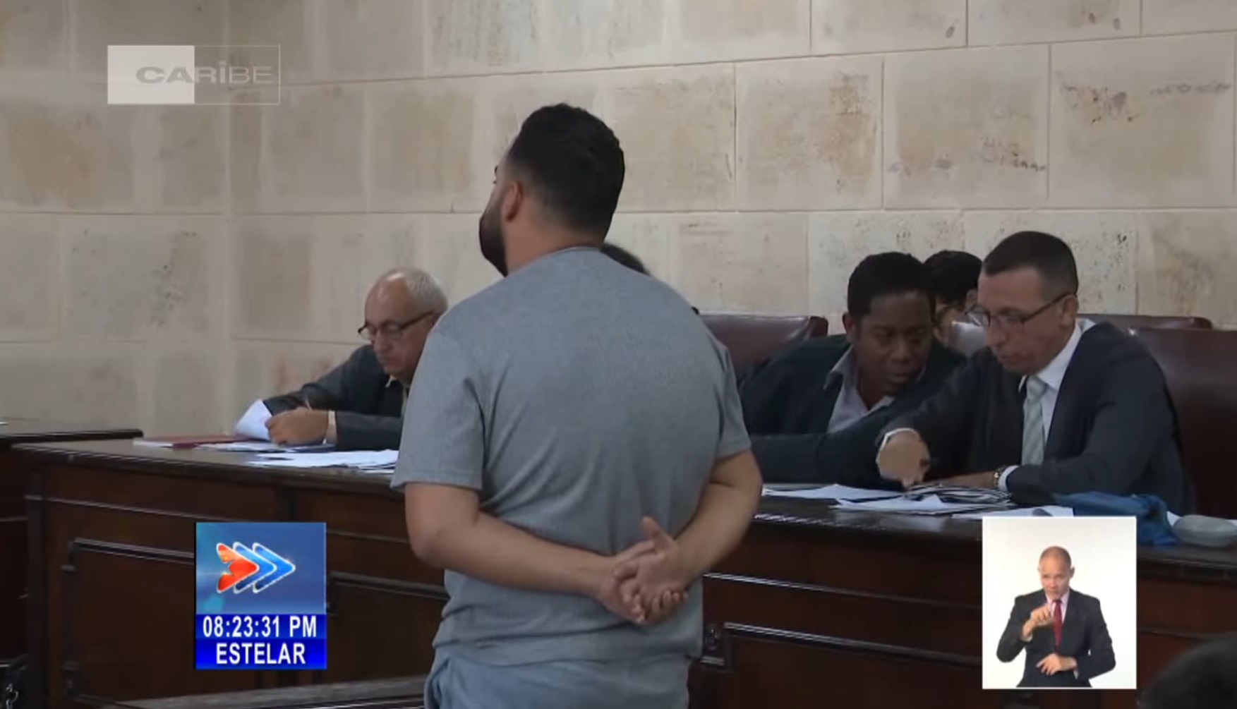 Juicio llevado a cabo en La Habana. (Captura de pantalla © Canal Caribe-Facebook)