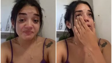 Cubana llora al narrar su llegada de Cuba a EEUU. (Captura de pantalla © Wendy_gruish- Instagram)