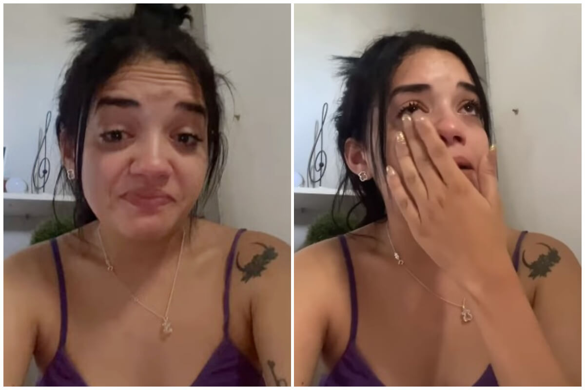 Cubana llora al narrar su llegada de Cuba a EEUU. (Captura de pantalla © Wendy_gruish- Instagram)