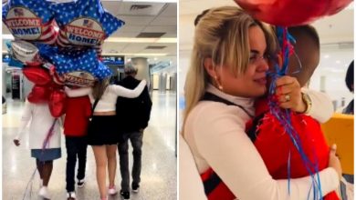 Cubana se reencuentra con su familia en EEUU. (Captura de pantalla © Arimarquezfernand- TikTok)