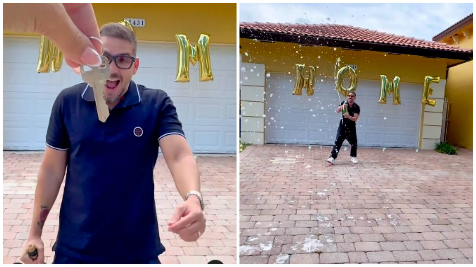 El Boni celebrando su nueva casa. (Captura de pantalla © Gabydiaz.r- Instagram)