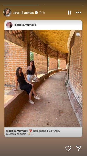 Historias Claudia Muma y Ana de Armas. (Instagram)