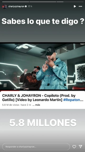 Historias de Charly y Johayron. (Instagram)