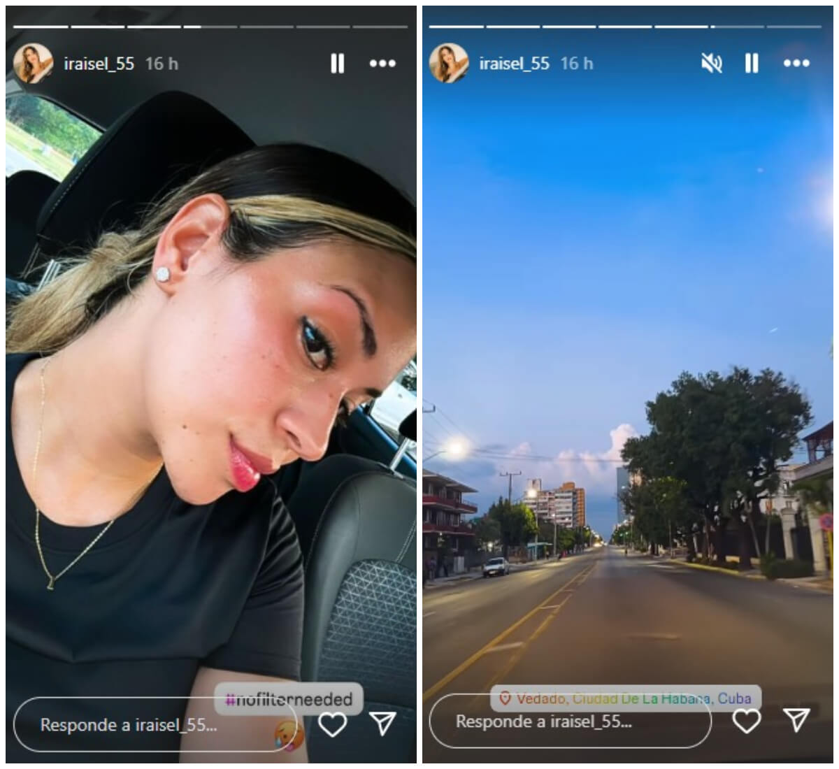 Historias de Iraisel. (Instagram)