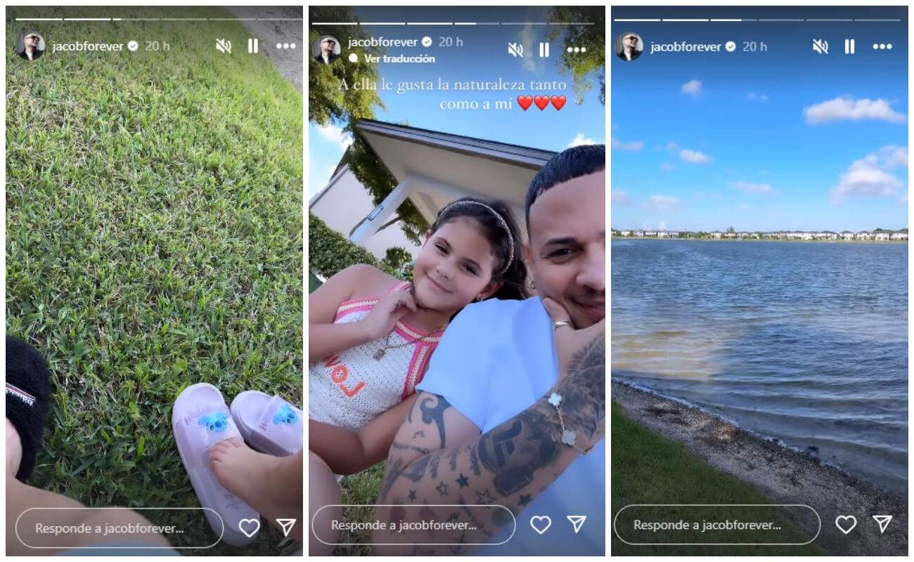 Historias de Jacob Forever con su hija. (Instagram)