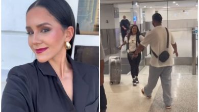 La joven aspirante a influencer se reencontró con su novio en el aeropuerto de Miami. (Captura de pantalla © Lili_lastres- TikTok)