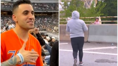 Lenier Mesa exhibió en redes los rostros de la mujer y su hija, elogiando su propio acto. (Captura de pantalla © Lenier Mesa- Instagram)