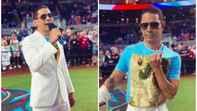 Leoni Torres cantó en el evento de los Marlins pese a la polémica que causó su aparición. (Captura de pantalla © Leoni Torres- Instagram)