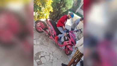 Imagen de la moto robada en Holguín.(Foto © Yosvani Diaz-Facebook)