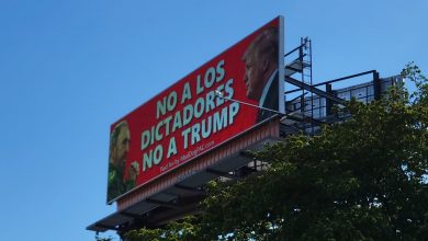 Cartel que compara a Trump con Fidel. (Foto © Periódico Cubano-Facebook)