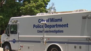 Escena del crimen en La Pequeña Habana. (Captura de pantalla © Telemundo 51-Web)