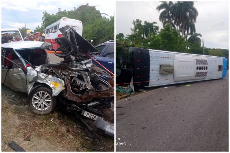 Fuerte accidente carretero deja un muerto y 26 heridos en Villa Clara
