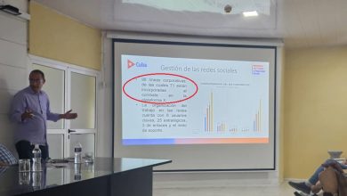 Imagen de la conferencia compartida erróneamente por la funcionaria. (Foto © Camaguey1514-Twitter)