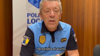 Inspector de la Policía Local de La Laguna explicando la situación. (Captura de pantalla © Policía Local LL-Twitter)