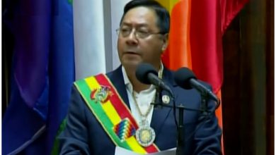 Luis Arce en su toma de protesta en 2020. (Captura de pantalla © Euronews en español- YouTube)