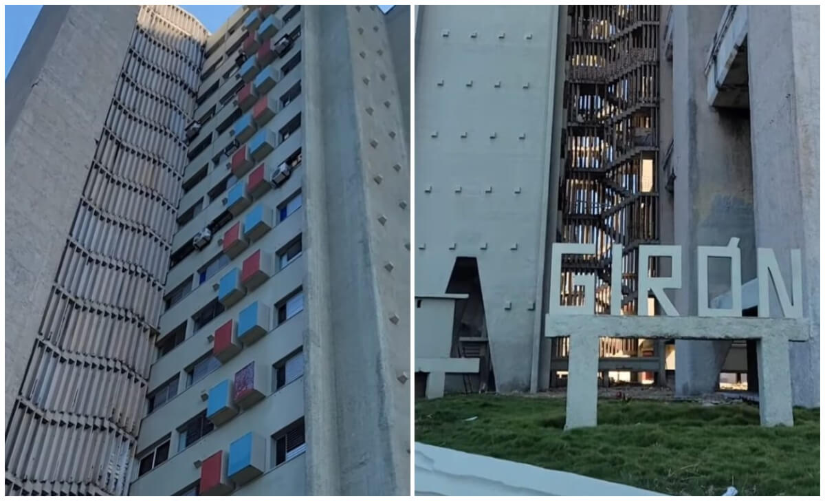 Imagen del edificio Girón en La Habana. (Captura de pantalla © Viajando Aprendes – YouTube)