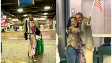 Oscar Ibarra llegó a EEUU y fue recibido por su amiga Niurka Caballero. (Captura de pantalla © Niurkacaballerocolina- Instagram)