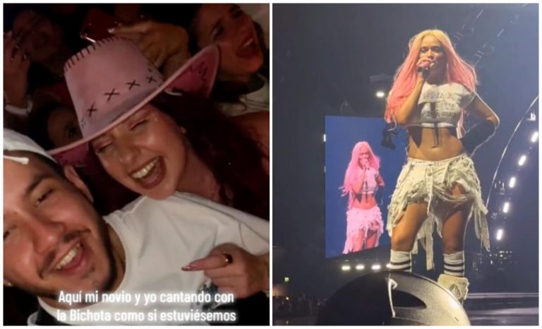Pareja cubana se roba la atención de Karol G durante su concierto en Europa